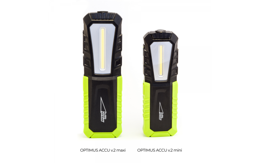 Яркий луч OPTIMUS ACCU v2 maxi (COB, 420 лм, ближний и дальний свет, встроенный аккум.)